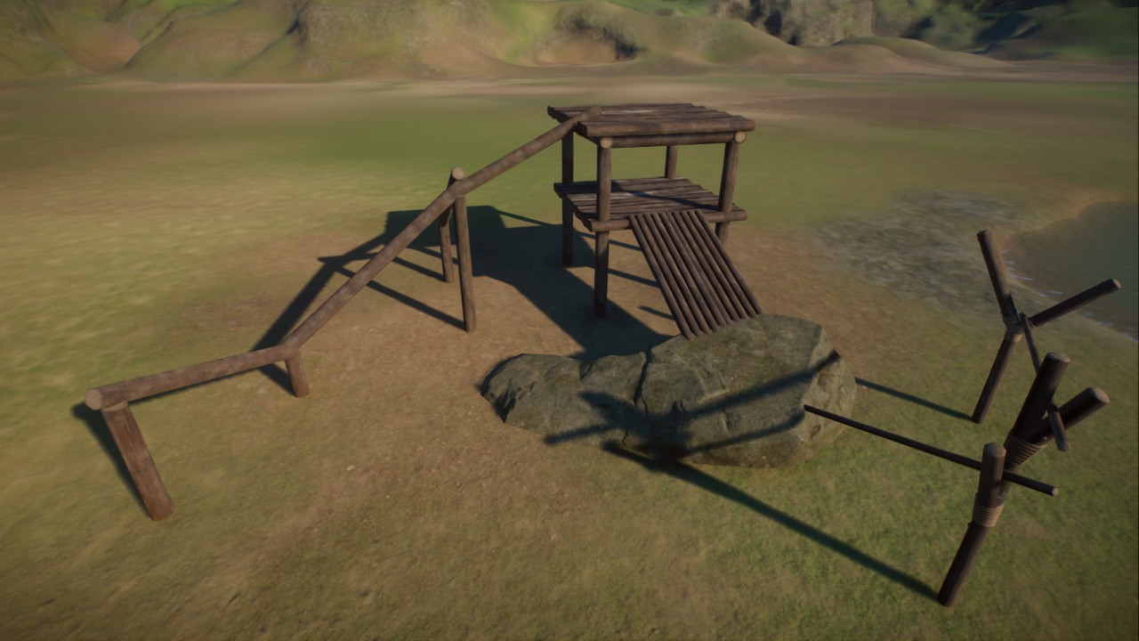 Small shelter w/ climbing frame