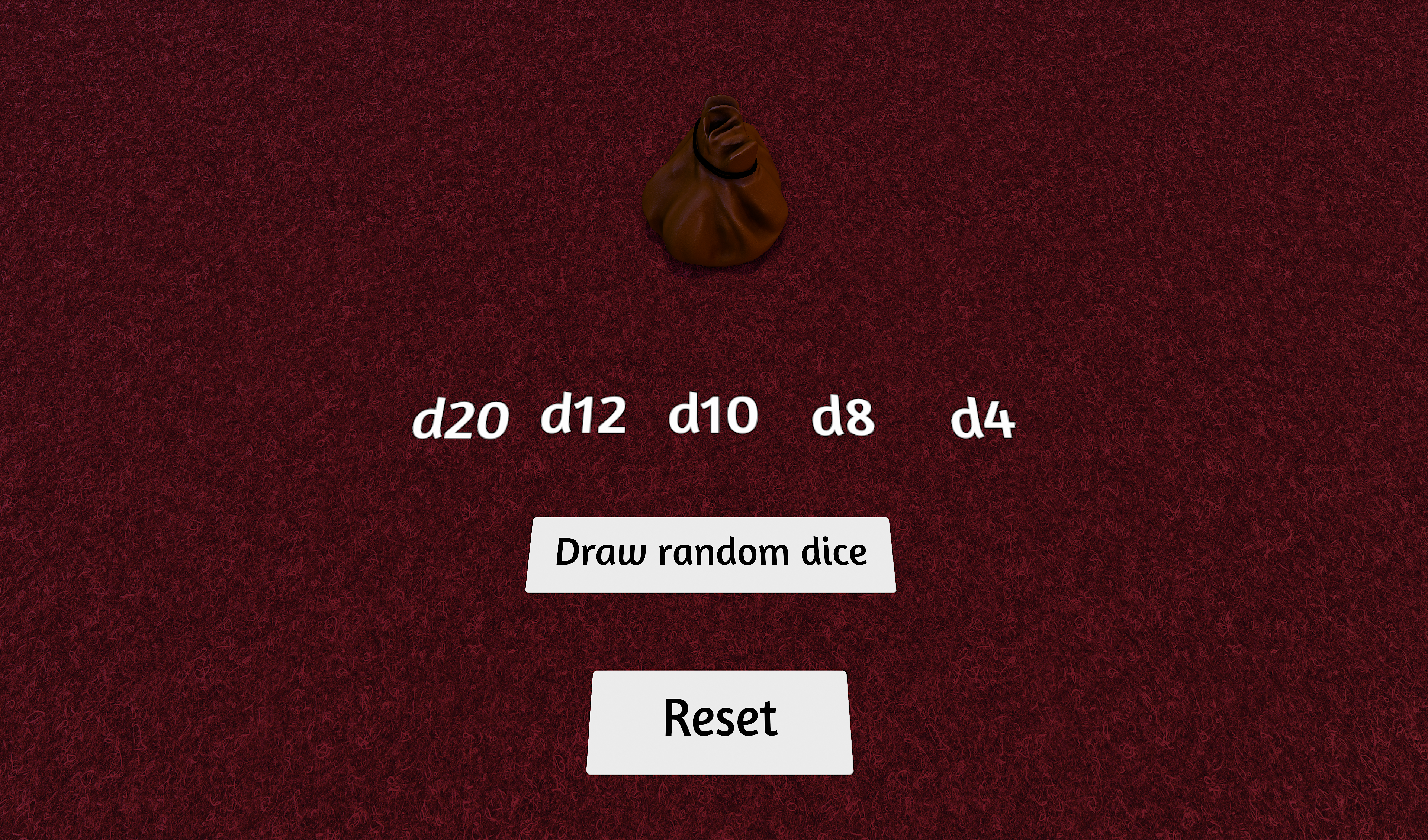 Random die, fixed position example preview