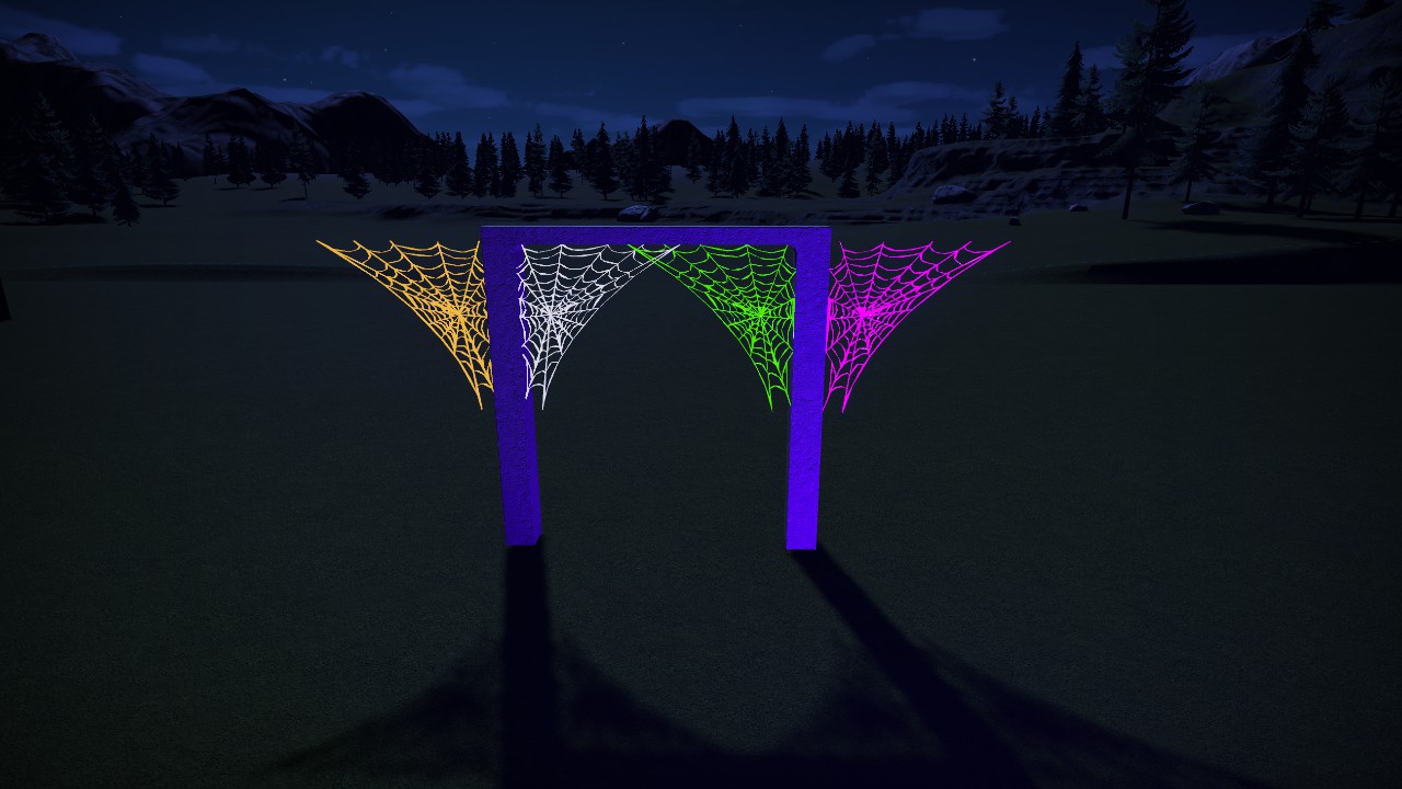 Spider Web Small and Glowing for Dark Rides 2m