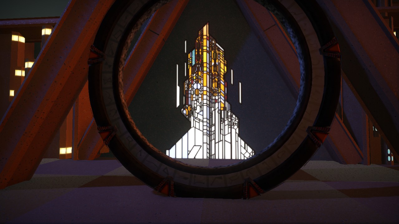 Atlantis backdrop stained glass