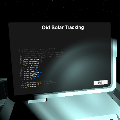 Old Solar Tracking w/park