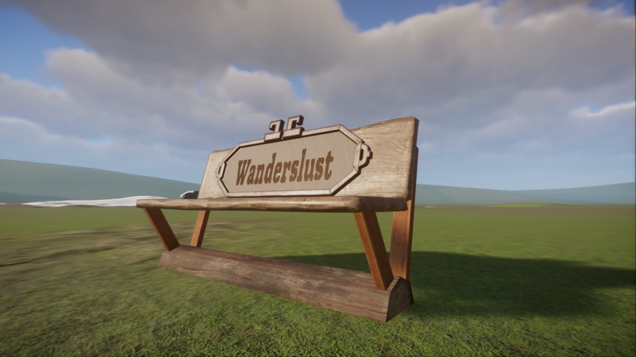 Decorative wooden bench