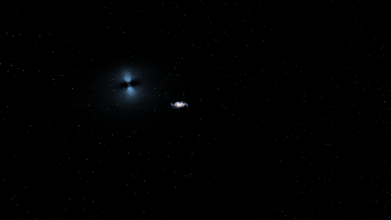 quasar entering galexy
