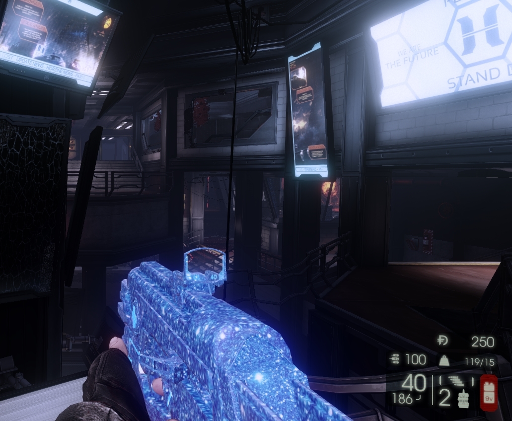 Blue Glitter Medic SMG*