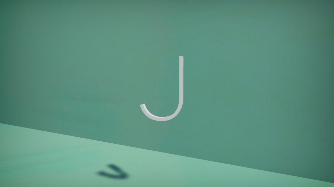 Letter J Light Font