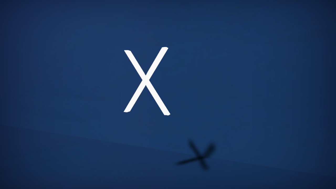 Letter X Light Font Glow
