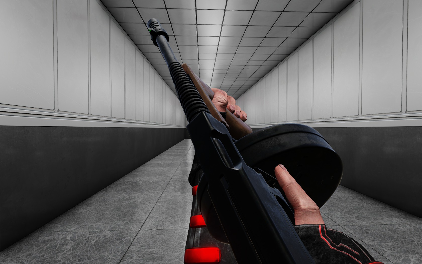 Tommy gun with night sights