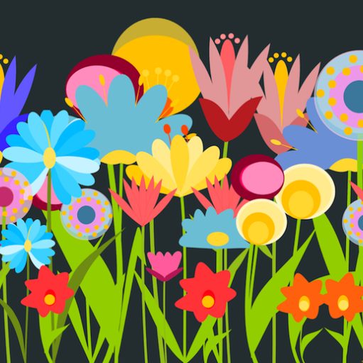 Flower pattern wallpaper