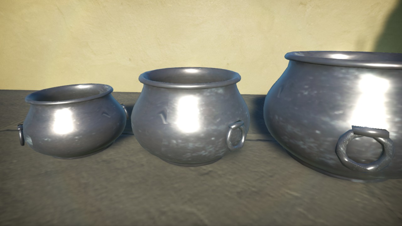 Cauldron 65 cm Pewter