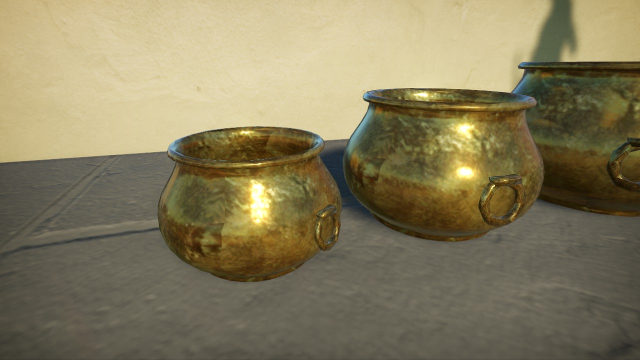 Cauldron 50 cm Brass
