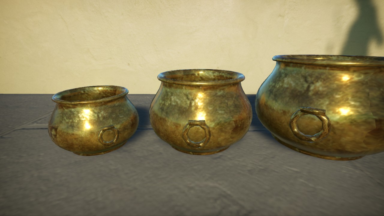 Cauldron 65 cm Brass
