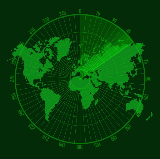 Earth radar rug