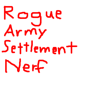 Rogue Army Settlement Nerf (no update needed for Silent & Furious) preview