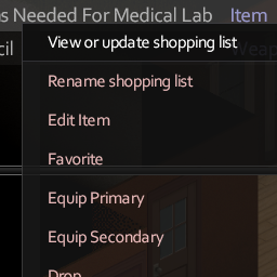 Shopping List Mod – Project Zomboid Mod