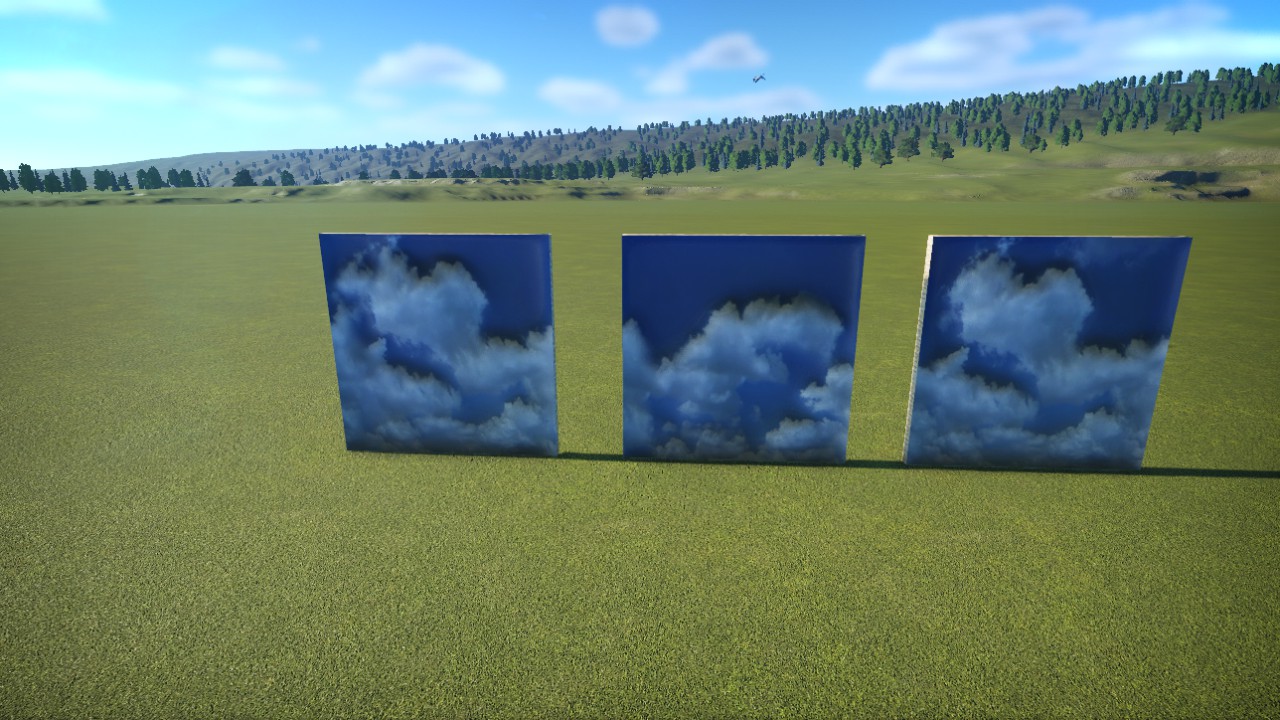 Double sided day clouds wall 2