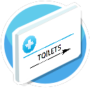 Toilets right sign