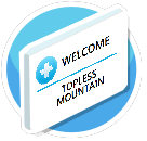 Topless mountain sign