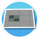 Teal tiles