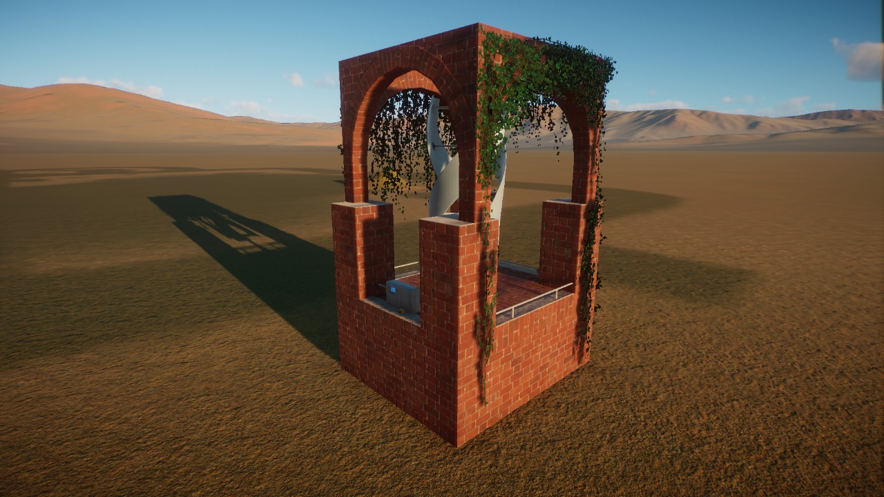 Ivy covered Wind Turbine.