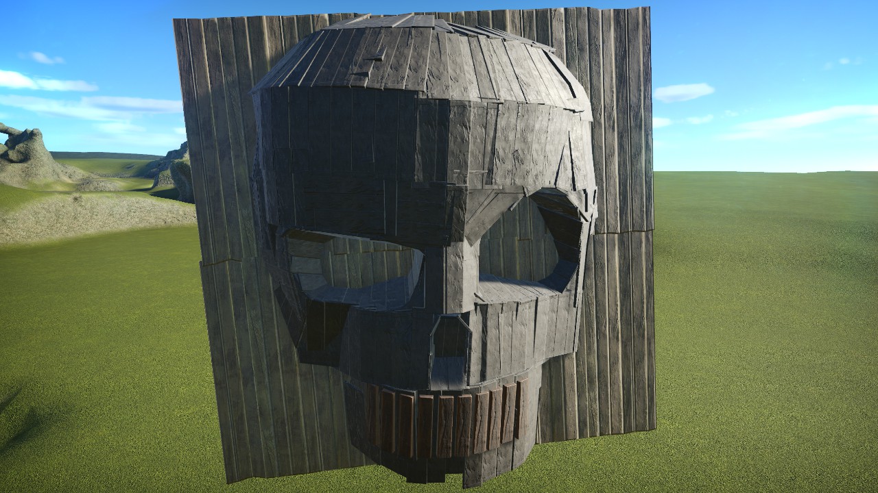 KPR - Wooden Skulll on 4x4m Wall