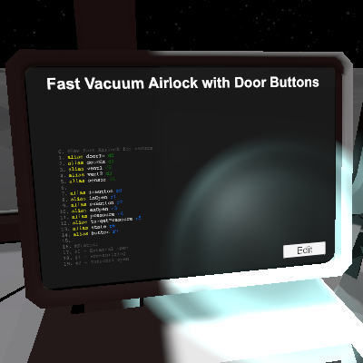 Fast Vacuum Airlock with Door Buttons