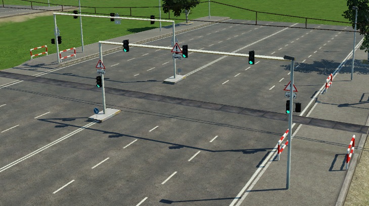 Ampel für Tramübergang / Traffic lights for Tramcrossing