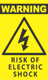 Risk of Electric Shock sign