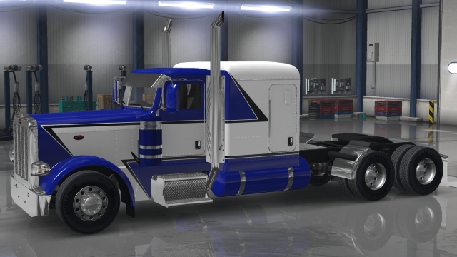 SCS 389 Blue & White Swoosh - Low Roof Sleeper