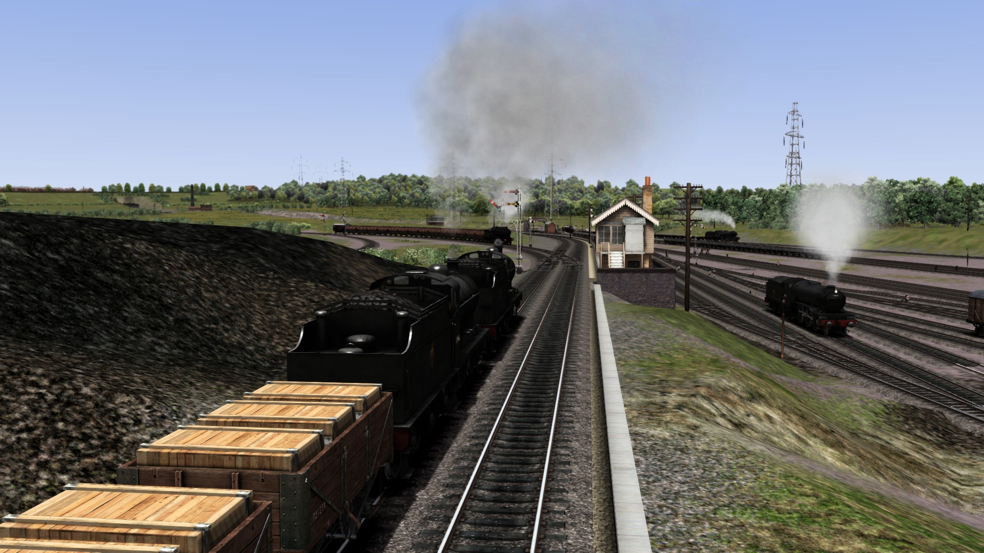 N.S73 Nottingham double header brick freight to Annesley - with high speed action too!