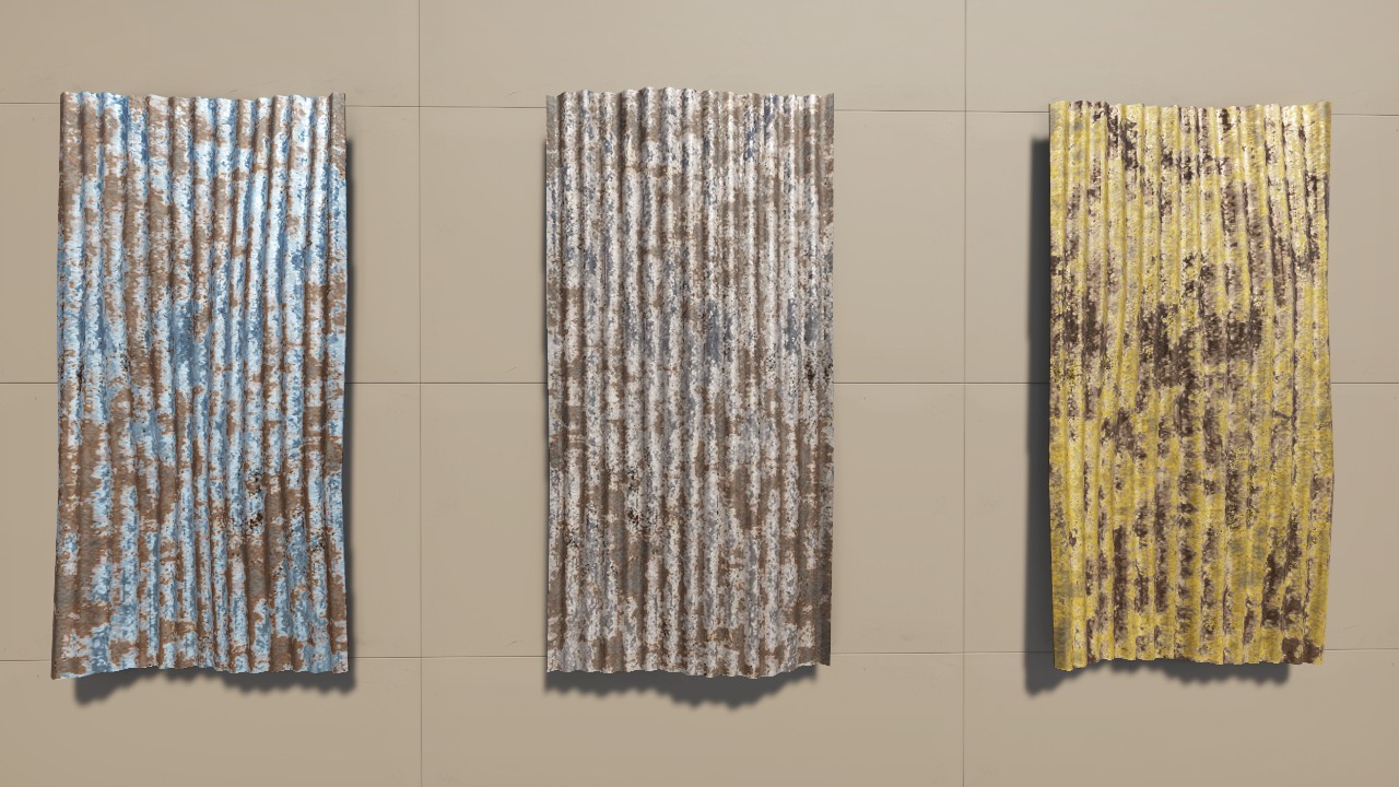 [AA] Sheet Metal 2x4 Corrugated T2 - M1 Wrecked