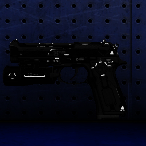 9mm Horzine Pistol White Glowing Trim (Fixed)