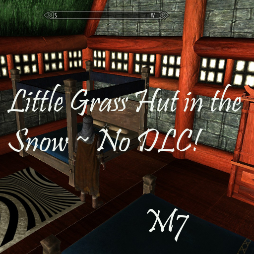 Little Grass Hut in the Snow