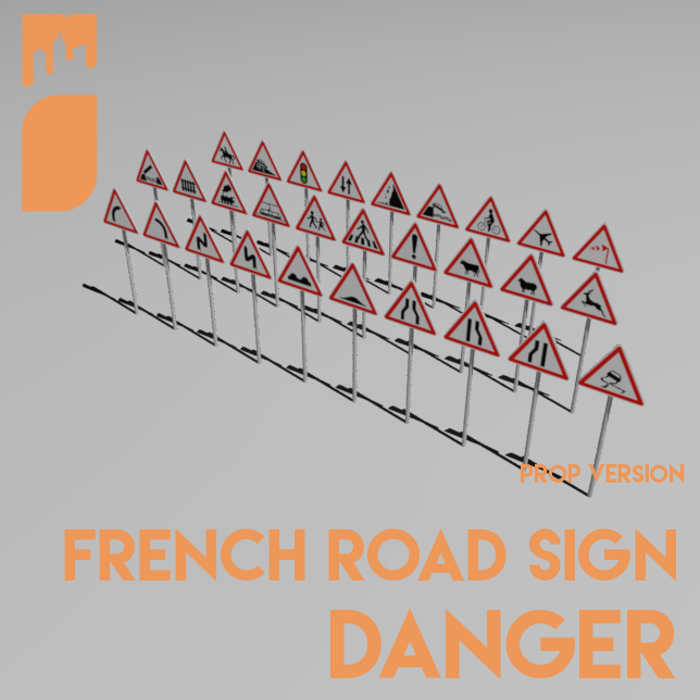 French Road Sign - Panneaux Danger