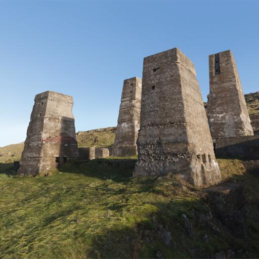 Concrete Ruins at Harborough Rocks, Derbyshire, UK