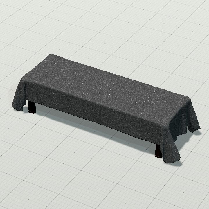 Rectangle Table with cloth