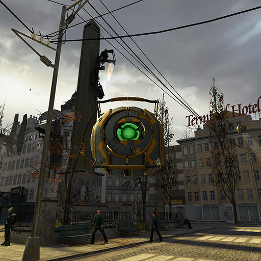 Personality Constructs from Portal 2 in Half-Life 2 style for City Scanner