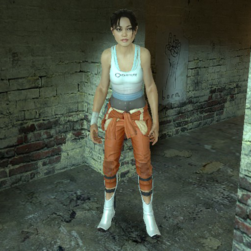Chell from Portal 2 for Half-Life 2 (replacement for Alyx)