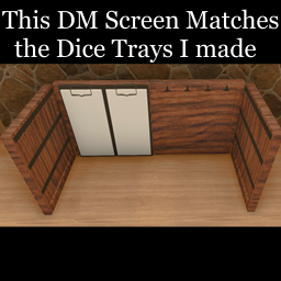 DM SCREEN  - DARK WOOD