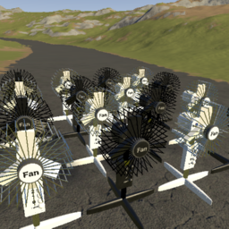 Bunch Of Fans Working