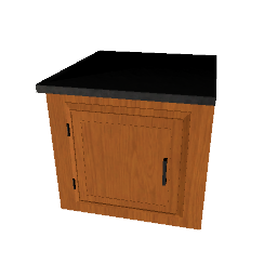 Counter with Cabinets Metal Top