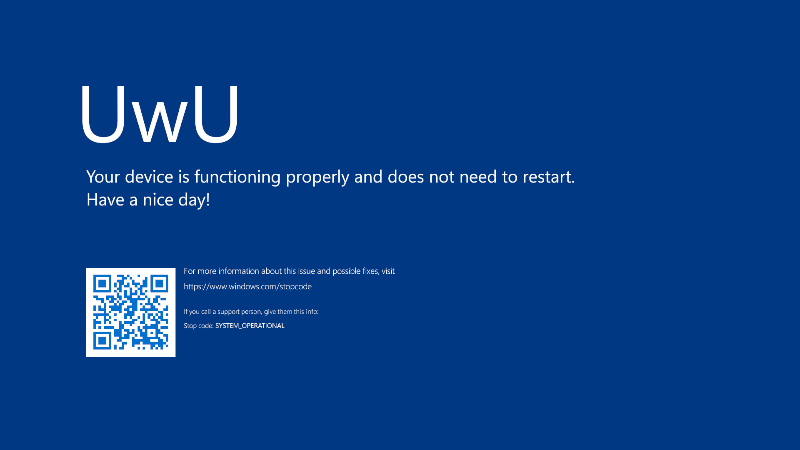 Blue Screen of Life