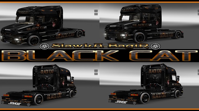 Skin Black Cat Scania T All cab