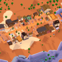 Western village with 8 coaster stations