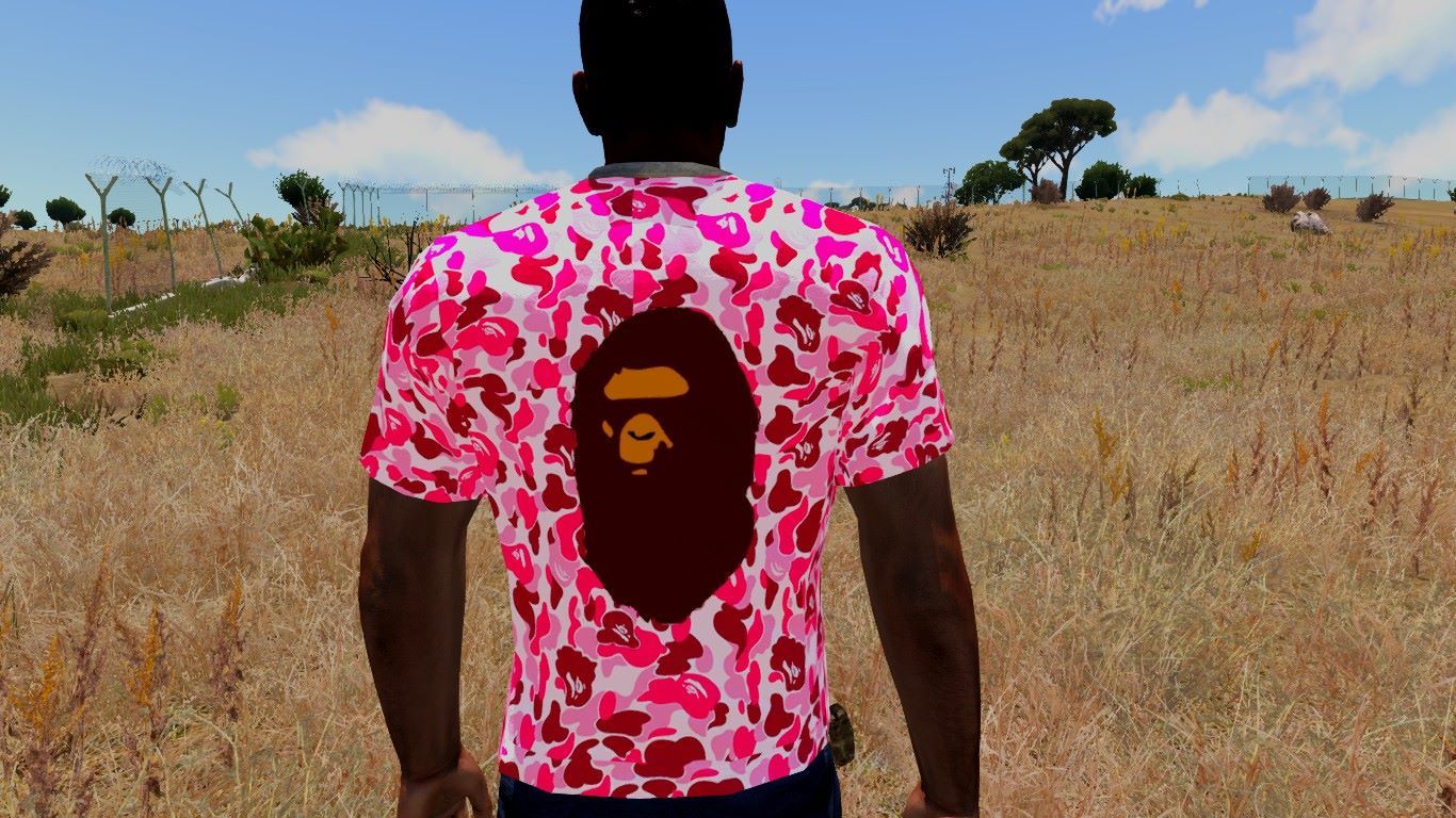 Bathing Ape T-Shirt (BAPE) Pink Camo RETEXTURED