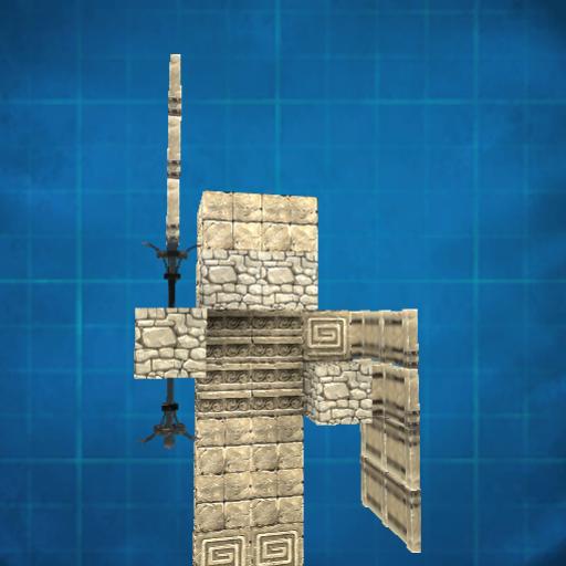[2G] Simple Statue - Swordman with Shield