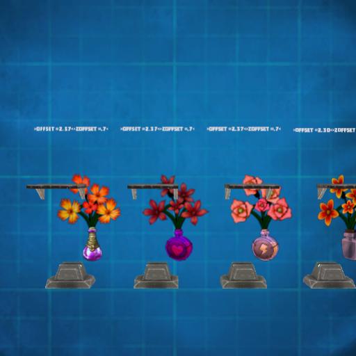 Arc Sign Flowers w/Vases 01