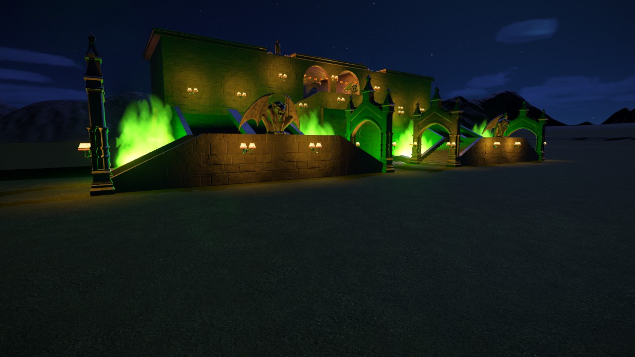 Spooky Entrance With Train