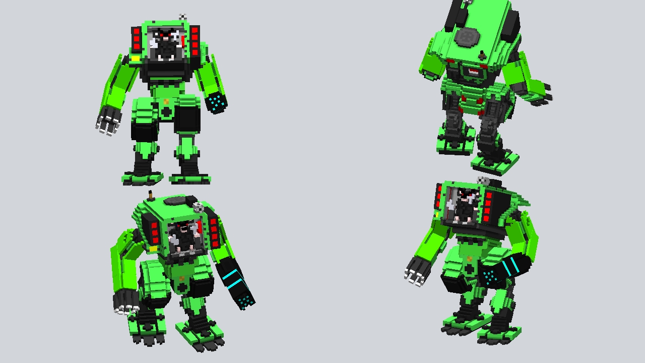 Rats Green Armored Mech