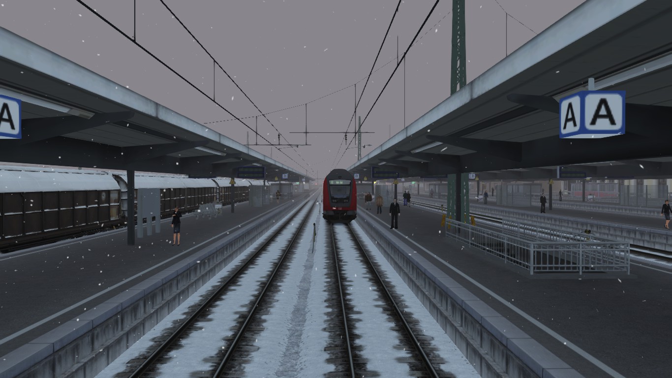 Regionalexpress nach Muenchen Wintertime
