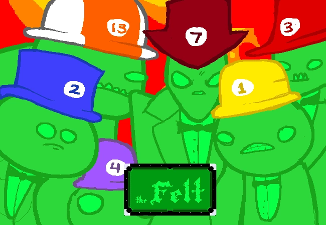 Homestuck Felt Gang and Midnight crew hats